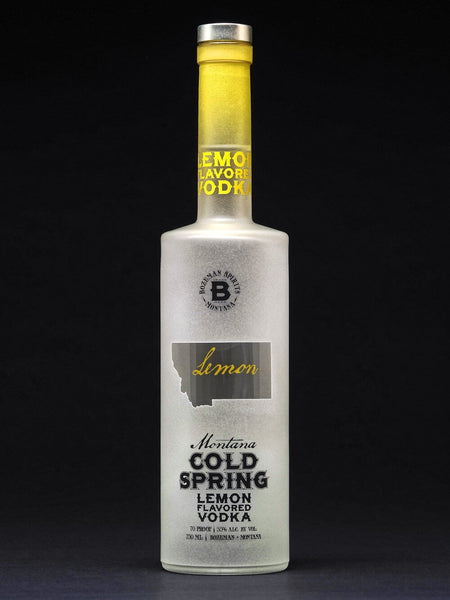 illustration of Montana Cold Spring lemon flavored vodka