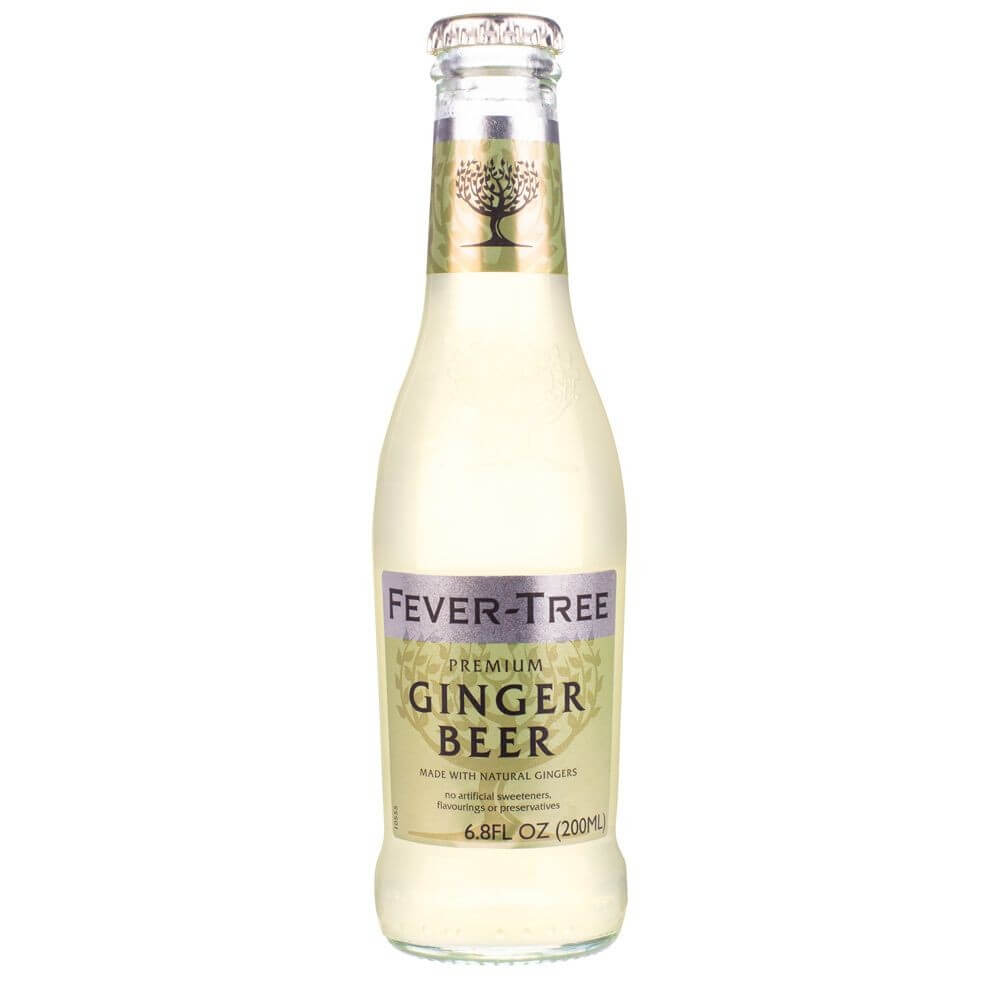 mock-up design of Fever Tree premium ginger beer bottle