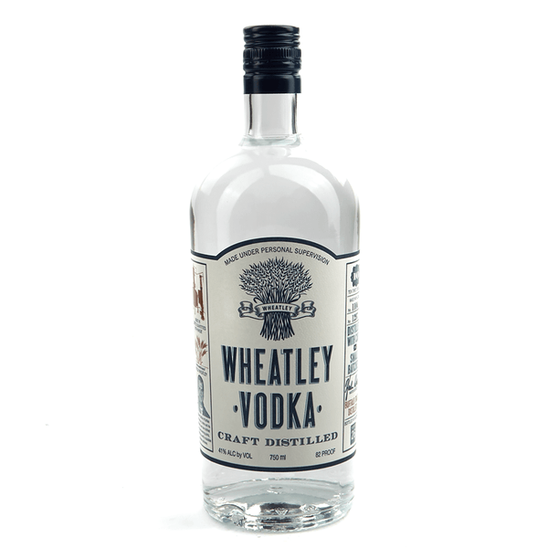 mock up of Wheatley Vodka bottle Craft Distilled 750 mL