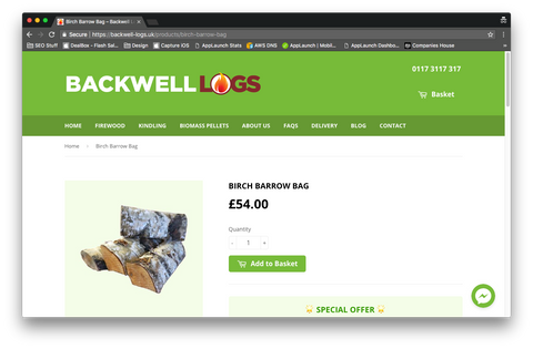 Backwell Logs Product Page