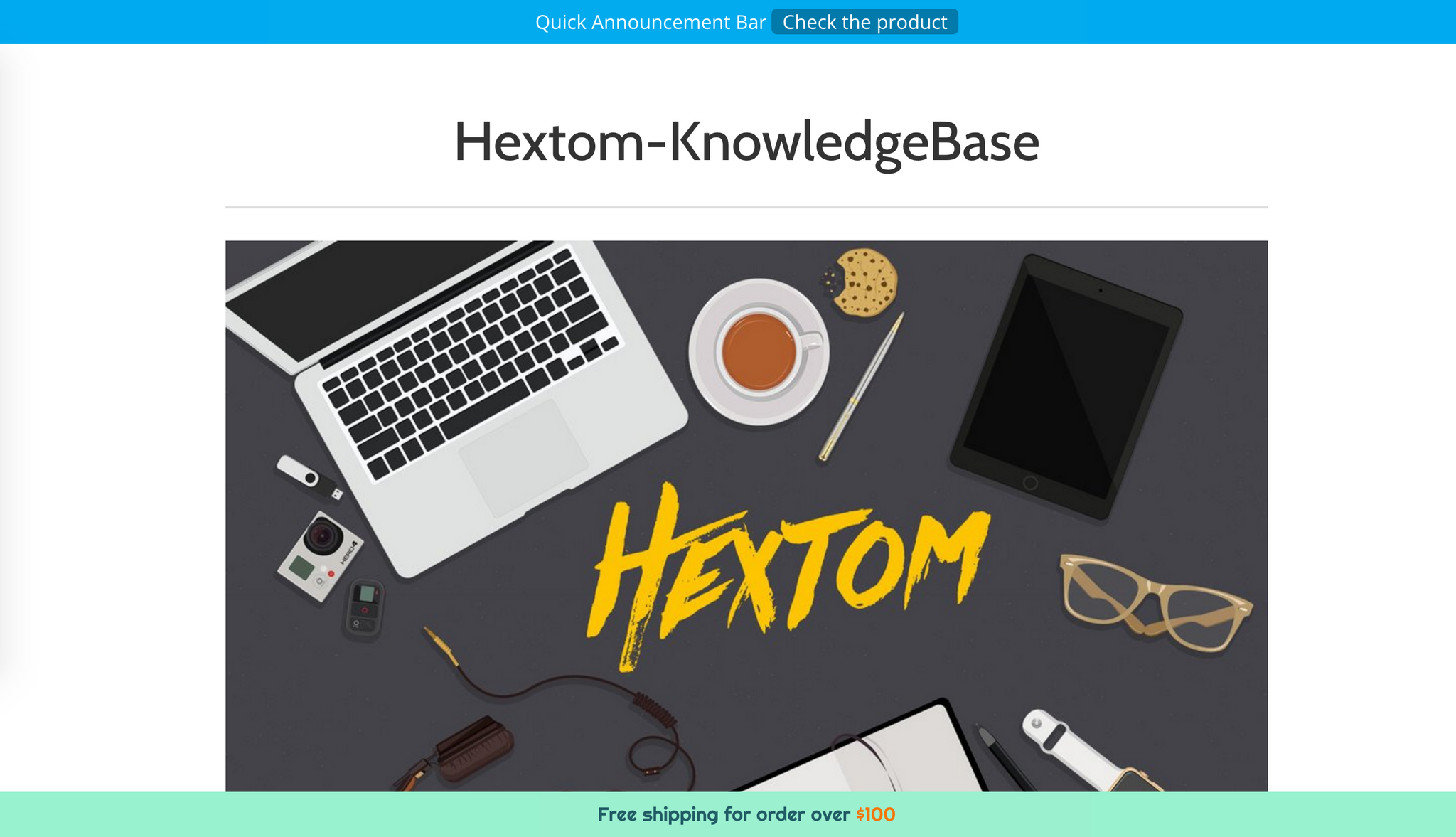 Shopify App - Quick Announcement Bar by Hextom - 2 Bars