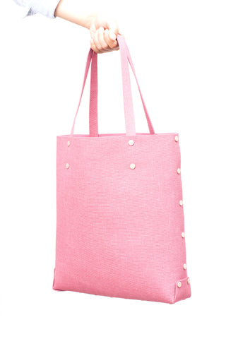 Asmbly Designer Handbags Shopper Tote in Pink PU