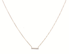 Adina Reyter 14k gold and diamond super tiny pave bar necklace