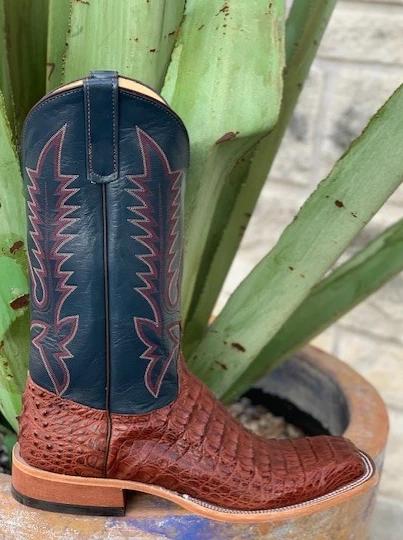 square toe crocodile boots