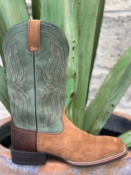 square toe rough out cowboy boots