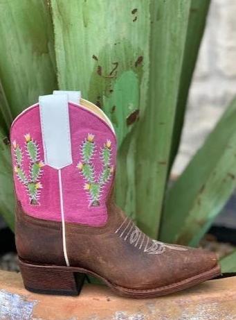 pink and green cowboy boots