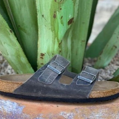 gray birkenstock sandals