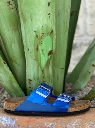 royal blue birkenstock sandals