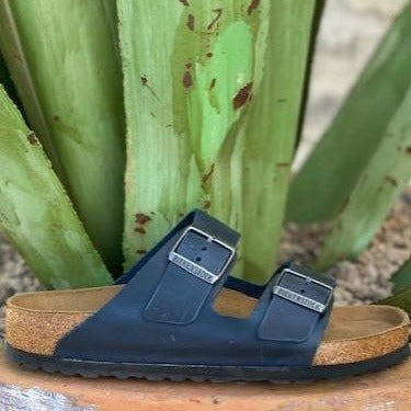 ladies navy birkenstocks