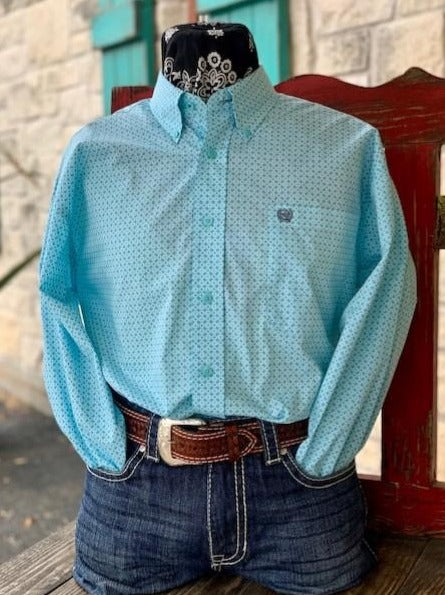 cinch turquoise shirt
