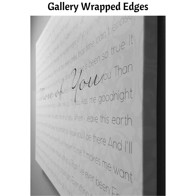 gallery wrapped edges