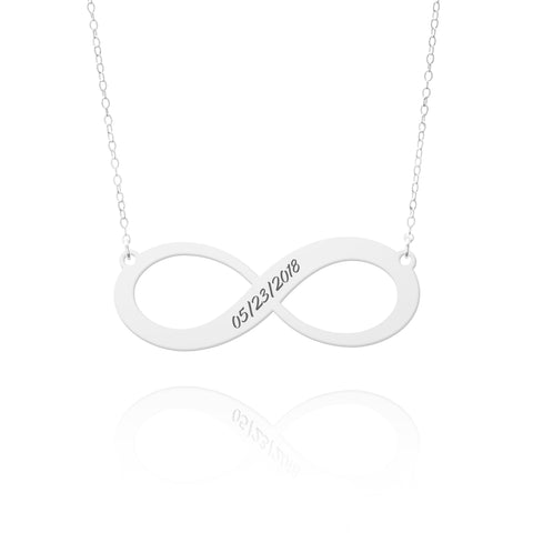infinity necklace with date