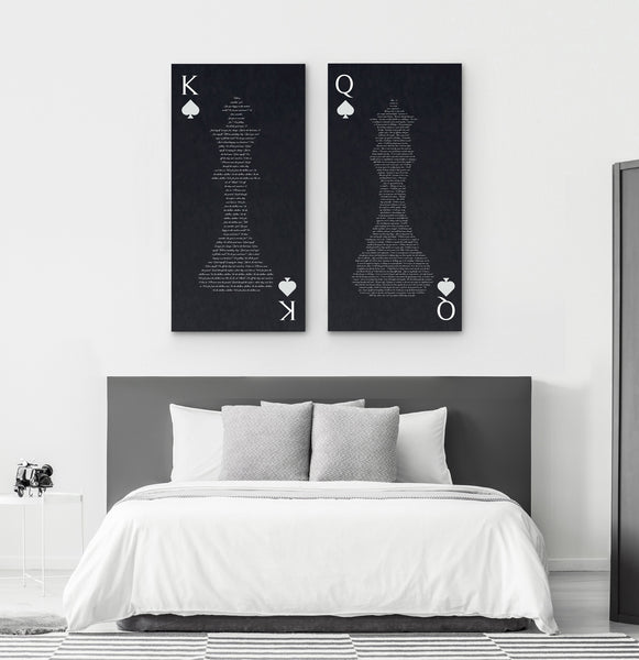 king and queen canvas wall art