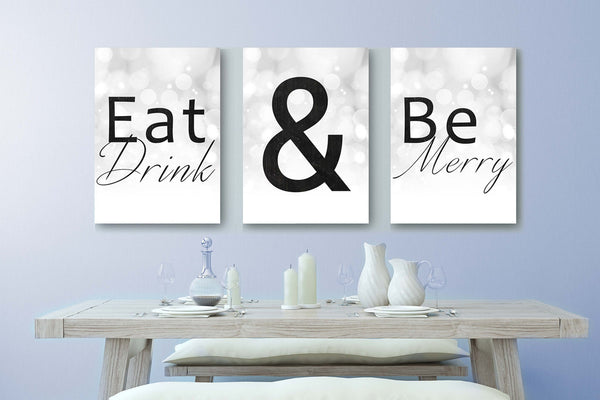 eat drink and be merry canvas print