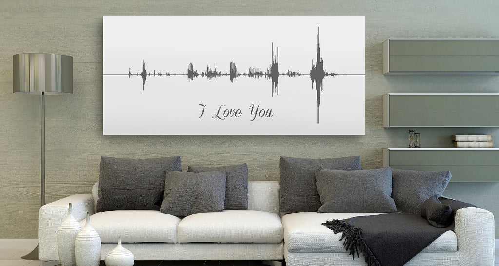I Love You Sound Wave Canvas