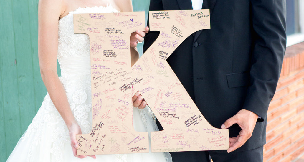 Large Letter Wedding Guest Book Idea