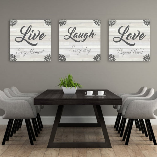 live laugh love canvas print