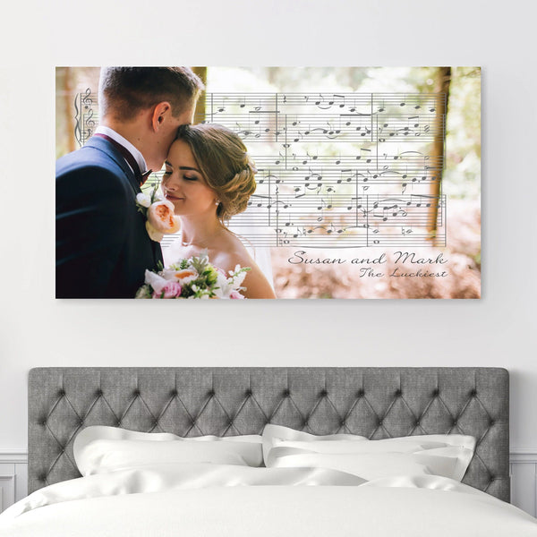 personalized canvas print with first dance song