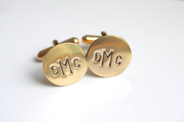 personalized gold cufflinks