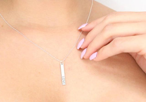 love vertical necklace