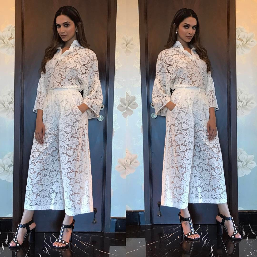 Deepika Looked Stunning in White Jumpsuit From Maison Valentino’s Collection