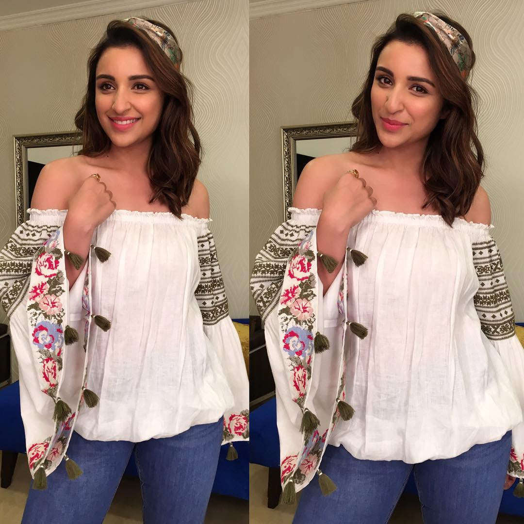 Parineeti Chopra is Looking cute in Shivangi Sahni's Designer Top For the promotions of Meri Pyaari Bindu