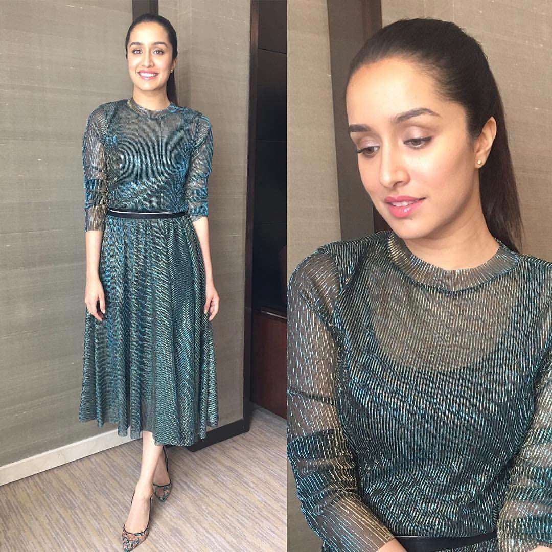 Shraddha Kapoor Looked Hot in madison outfit and paul andrew shoes