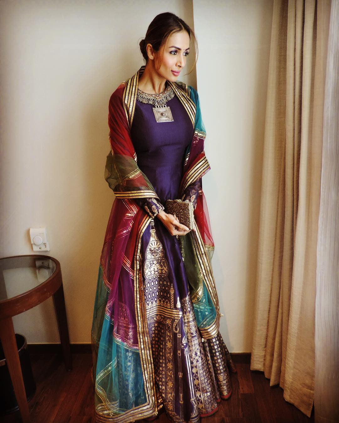 Malaika Arora looked Gorgeous in Rimple and Harpreet Narula's Designer Anarakli Suit