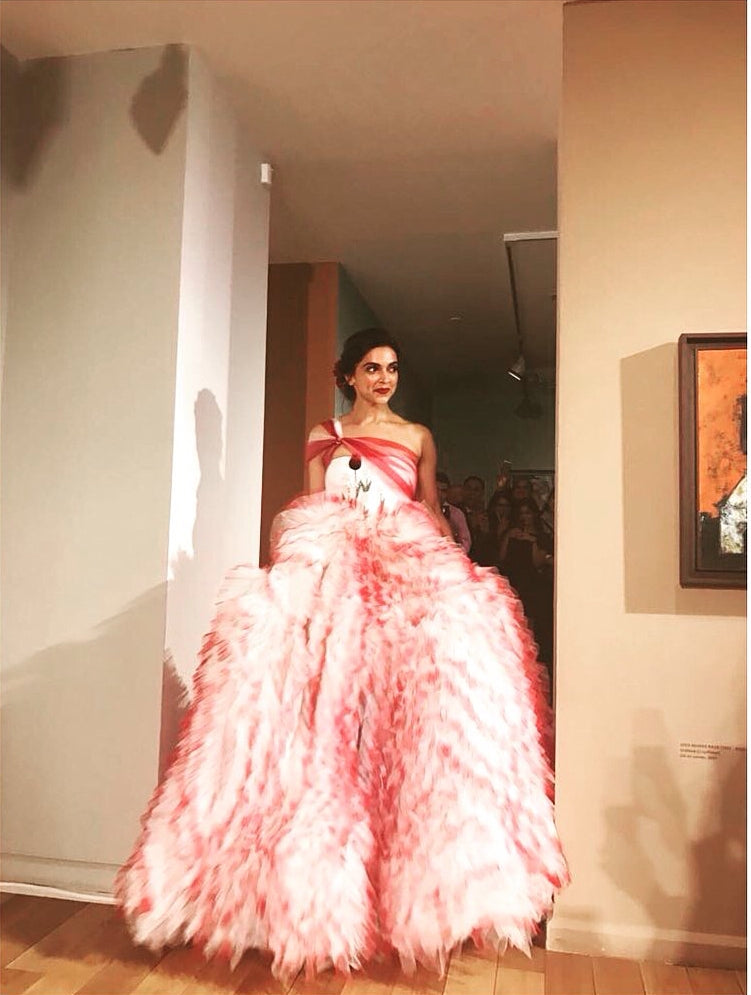 Wao!! Deepika Padukone Looked Outstanding in Gauri And Nainika Karan’s Designer Floral Gown