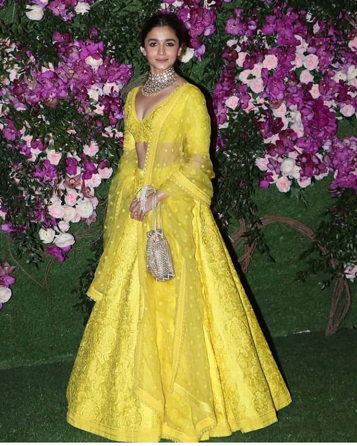 alia bhatt in yellow lehenga