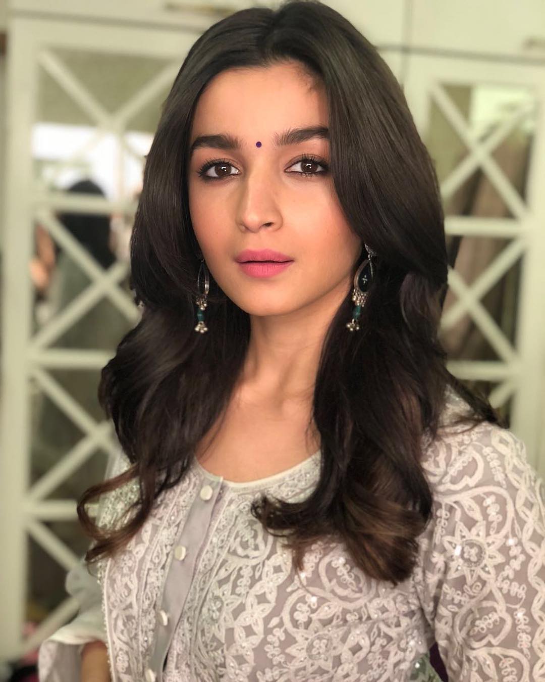 Alia Bhatt Looked Desi In Embroidered  Plazo Salwar Suits