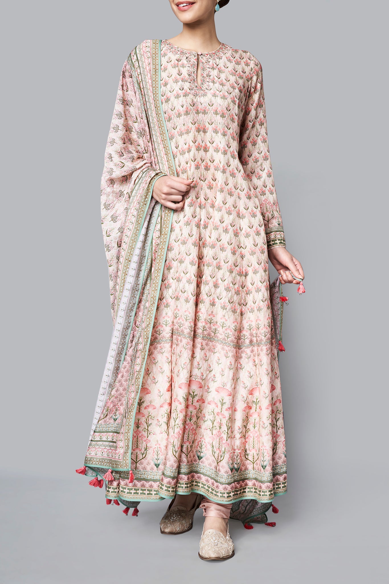 Madhuri Dixit in Anita Dongre's Designer Floor Length Anarkali Suit