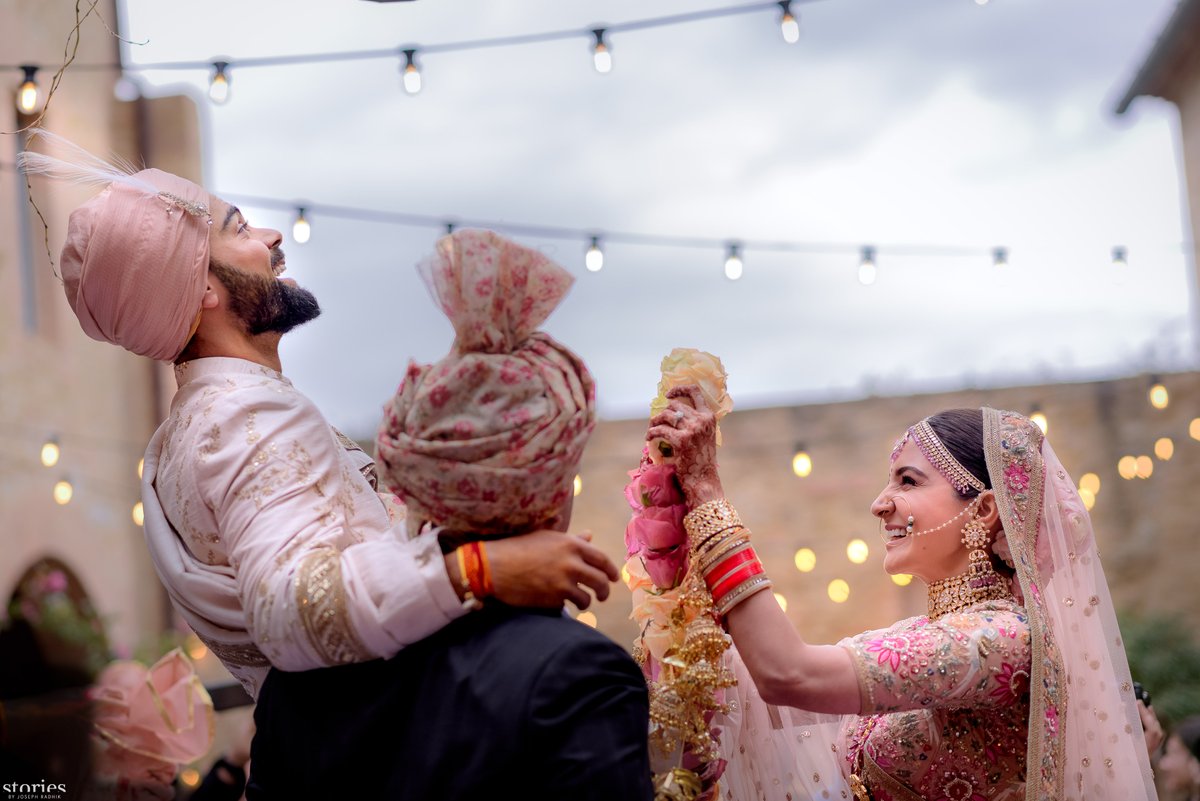 Anushka Sharma Looked Royal in Pink Floral Lehenga By Sabyasachi