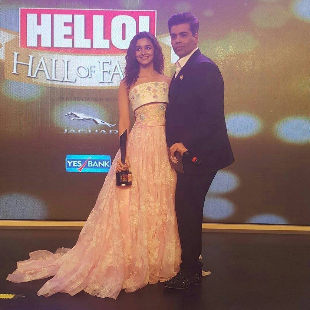 Alia Looked Classic in Georges Chakra Spring 2016 Couture Gown At “The Hello! Hall Of Fame Awards 2017”