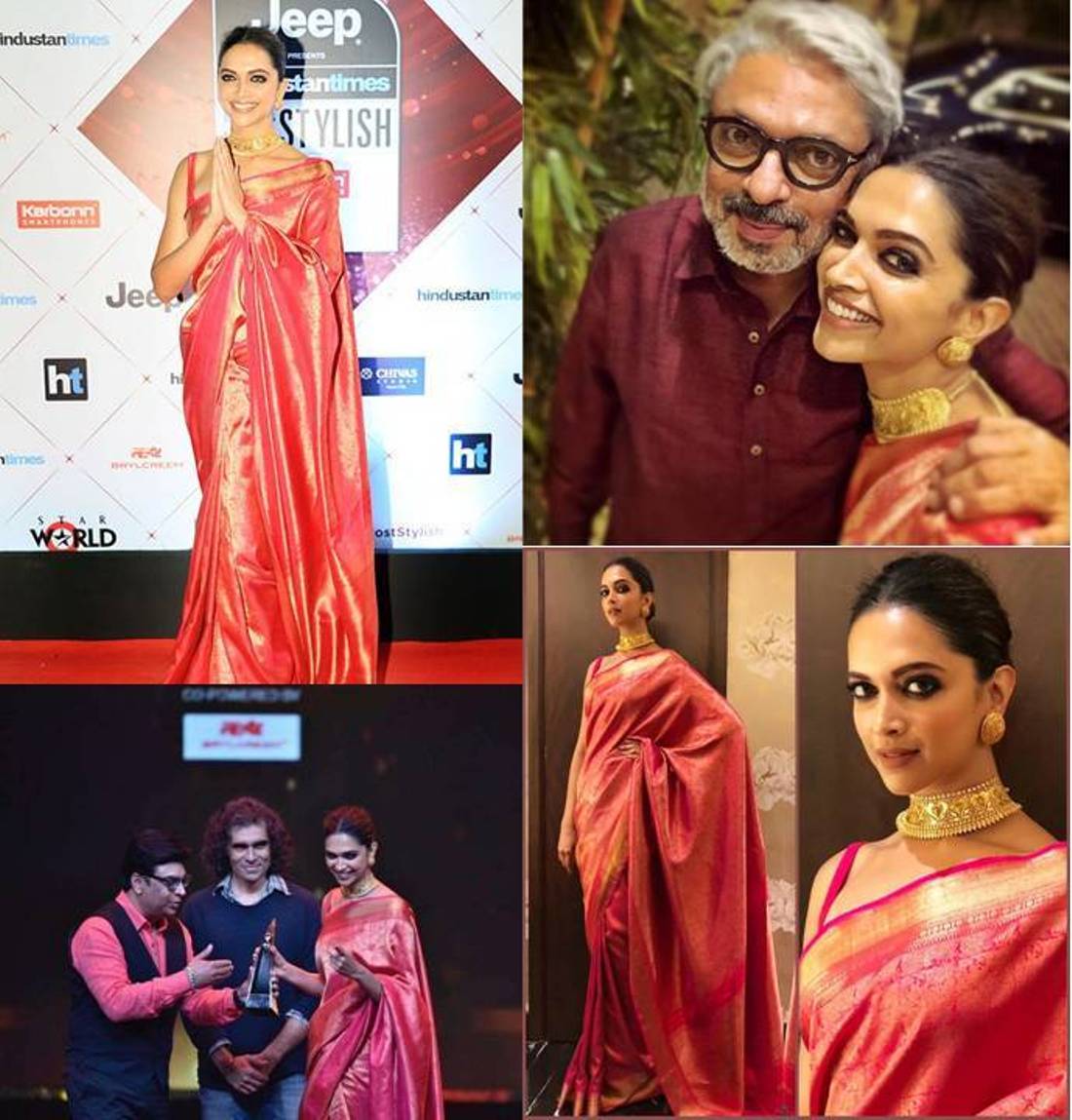 Deepika Padukone Looked Like A Desi Girl In Kanjivaram Art Silk Saree