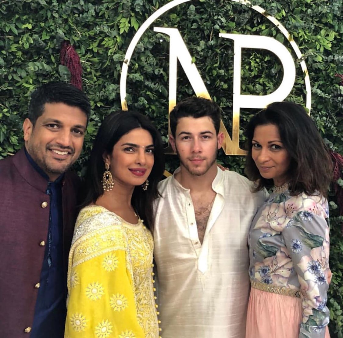 Priyanka Chopra in Abu Jani Sandeep Khosla's Yellow Suit at her Roka Ceremony