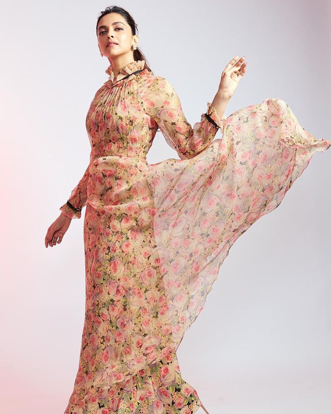 Deepika Padukone in Floral Printed Maxi Dress