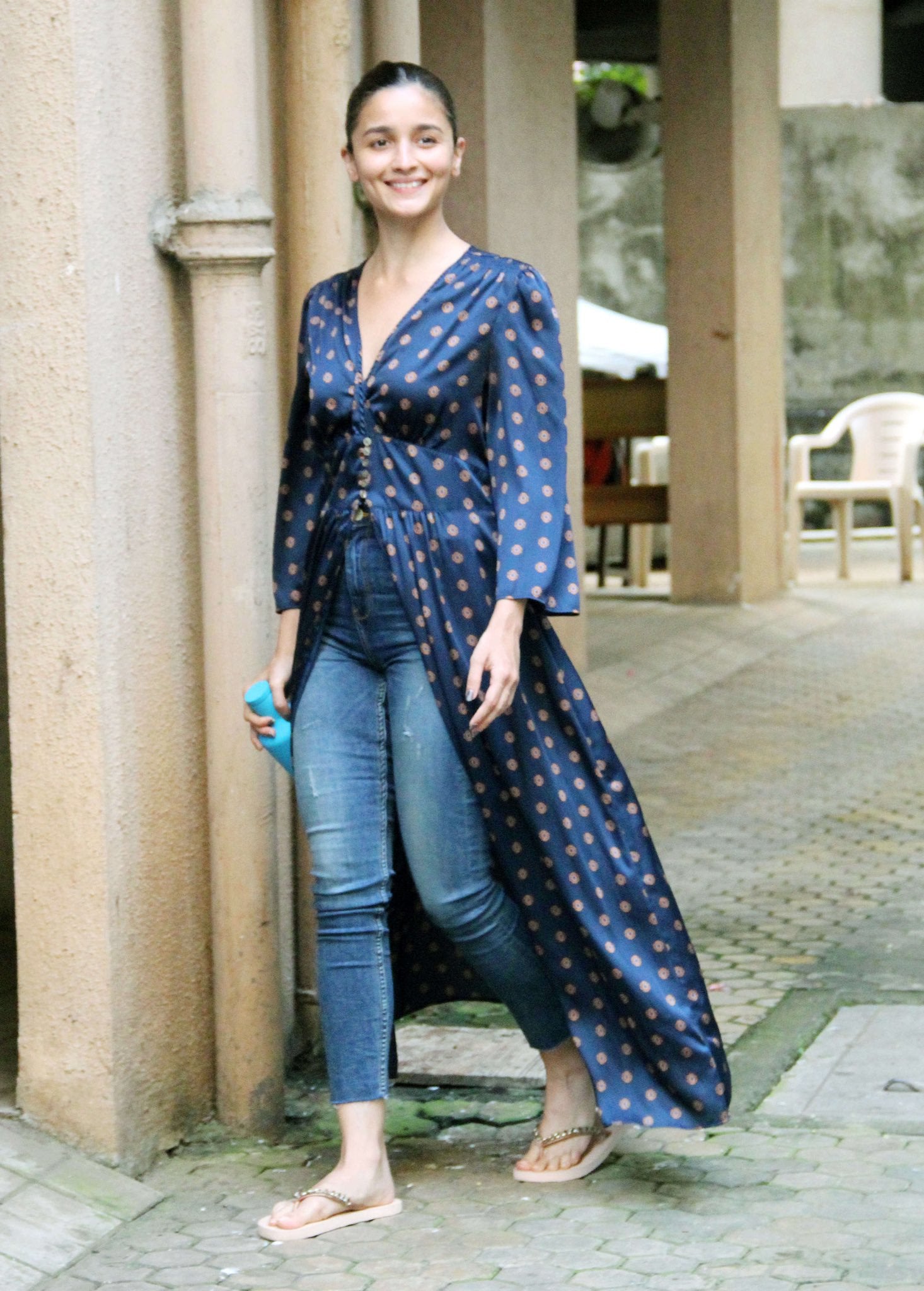 Alia Bhatt in Front Open Printed Kurta