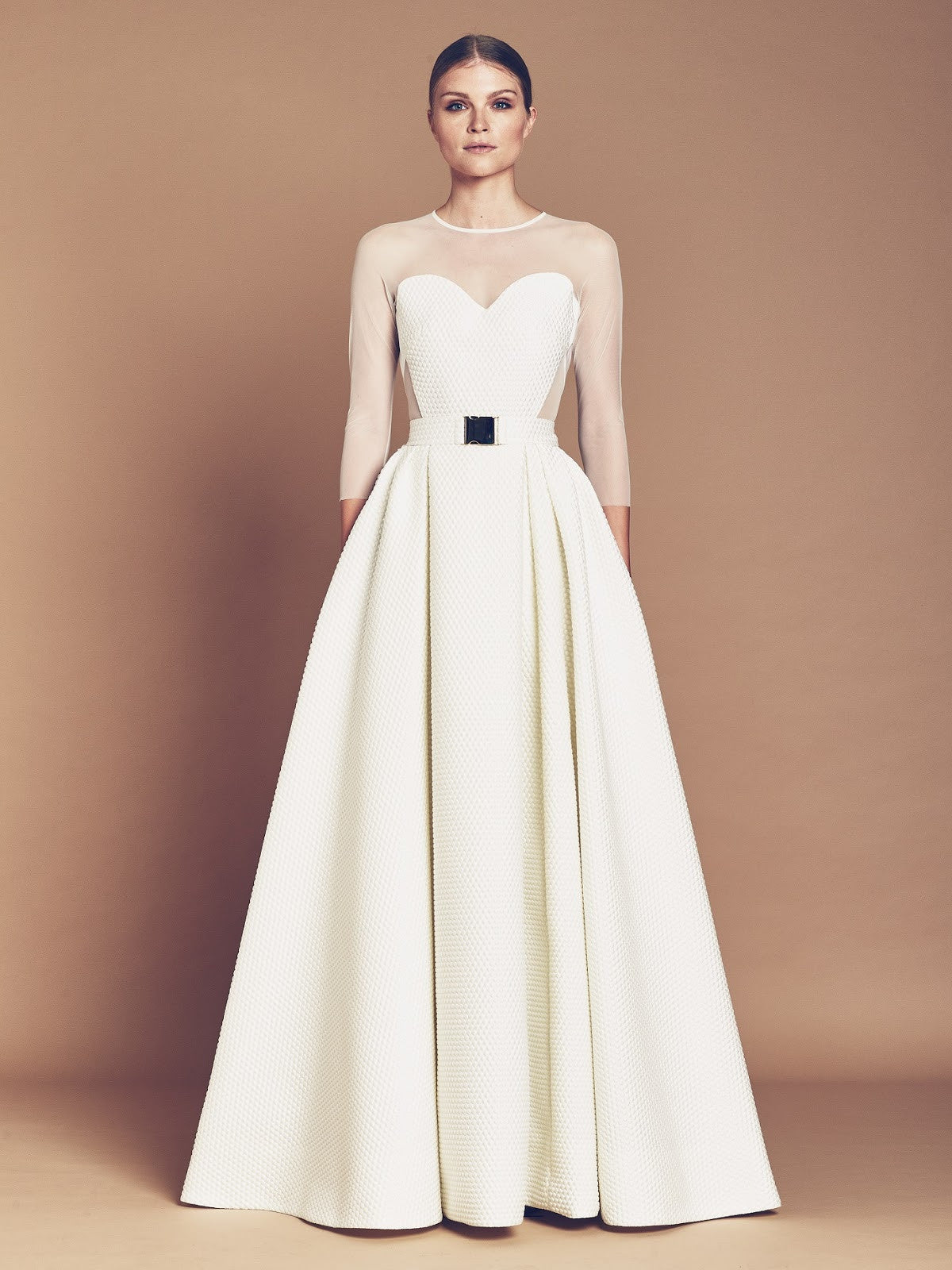 Designer Hasan Hejazi Spring/Summer 2016 Collection's White Gown