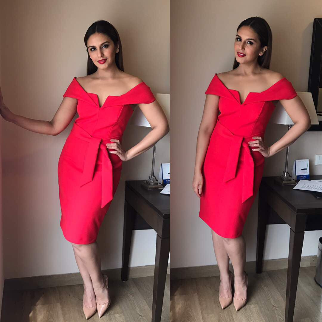 Huma Qureshi Looked Fabulous In Hot Red Dress From Forever New