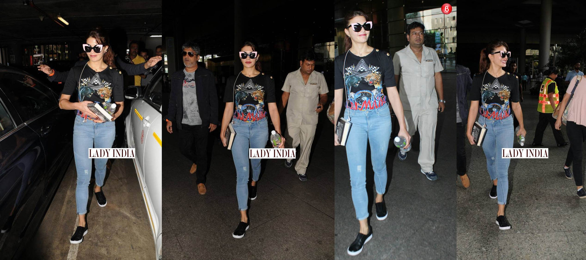 Jacqueline Fernandez glammed up the airport as she get clicked