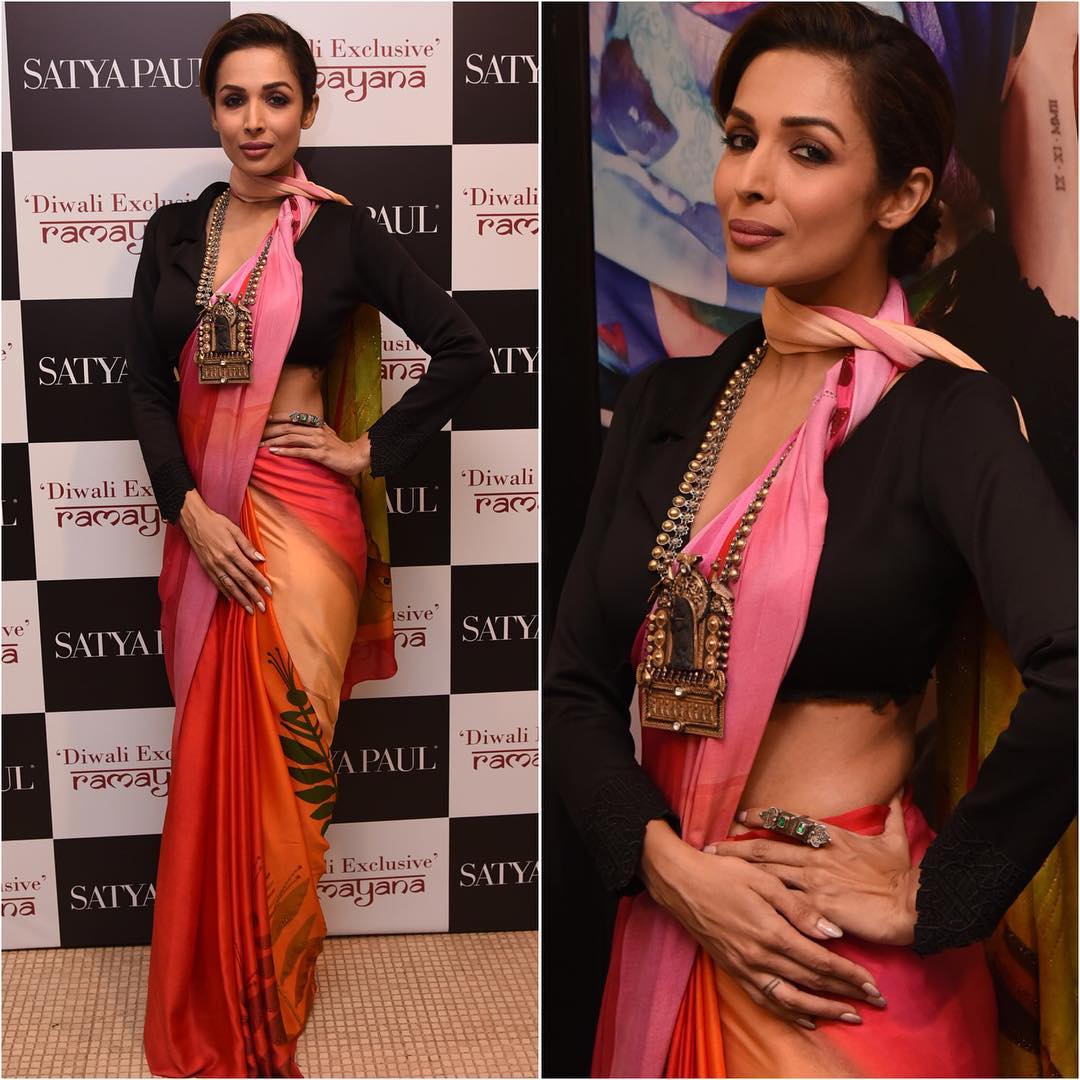 Malaika Arora Khan in Satya Paul's Saree