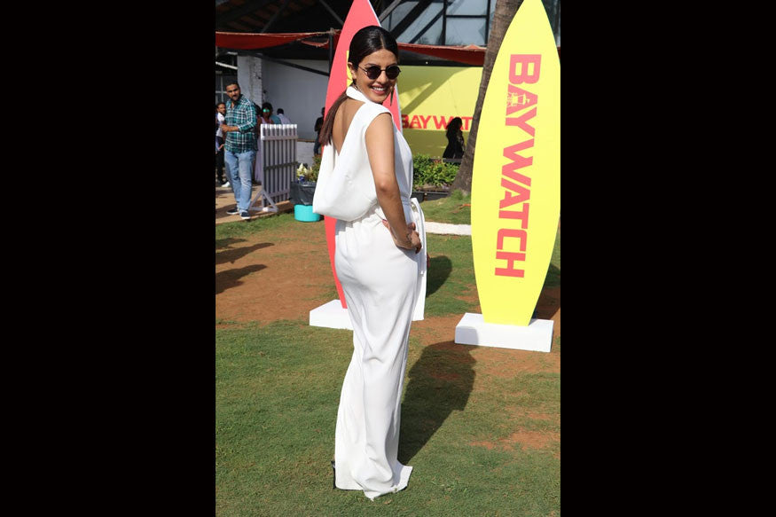 Priyanka Chopra in Paule Ka's SS 2017 Collection White designer dress