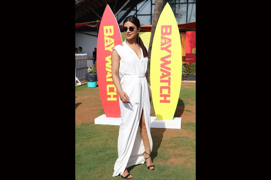 Priyanka Chopra in Paule Ka's SS 2017 Collection White designer dress