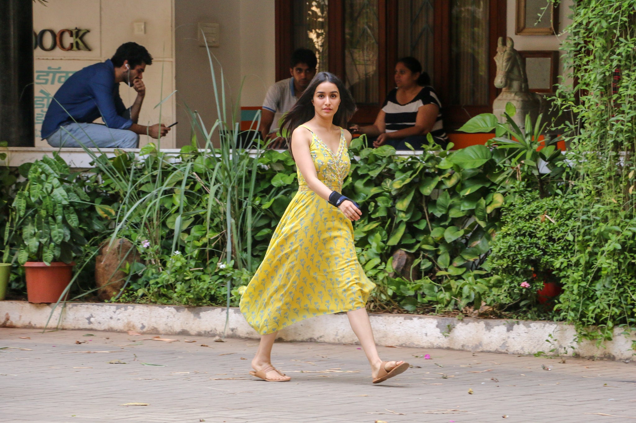Shraddha Kapoor in Beautiful Floral Printed Midi Dress from Anita Dongre's Collection
