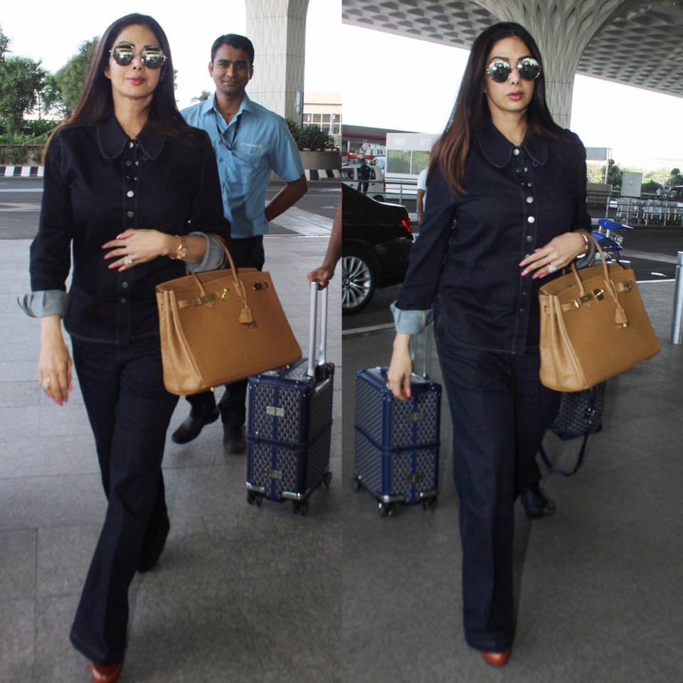 Denim-on-denim trend is easy to follow checkout sridevi kapoor's airport look