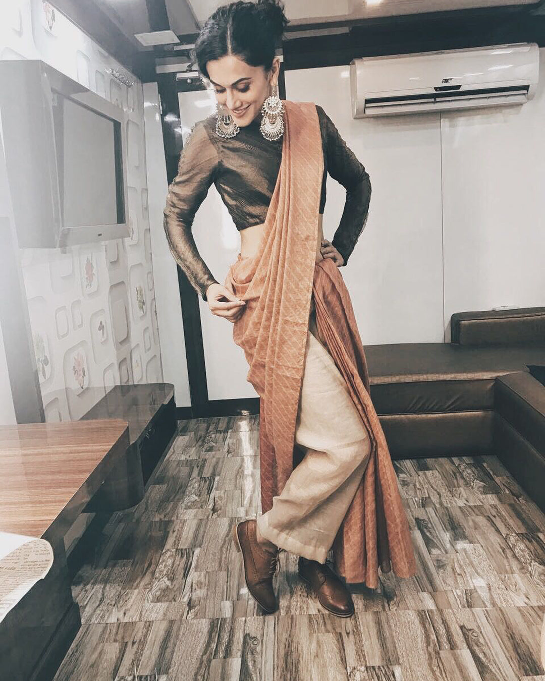 Our Heart’s Set On Taapsee’s Concept Drape Saree Look