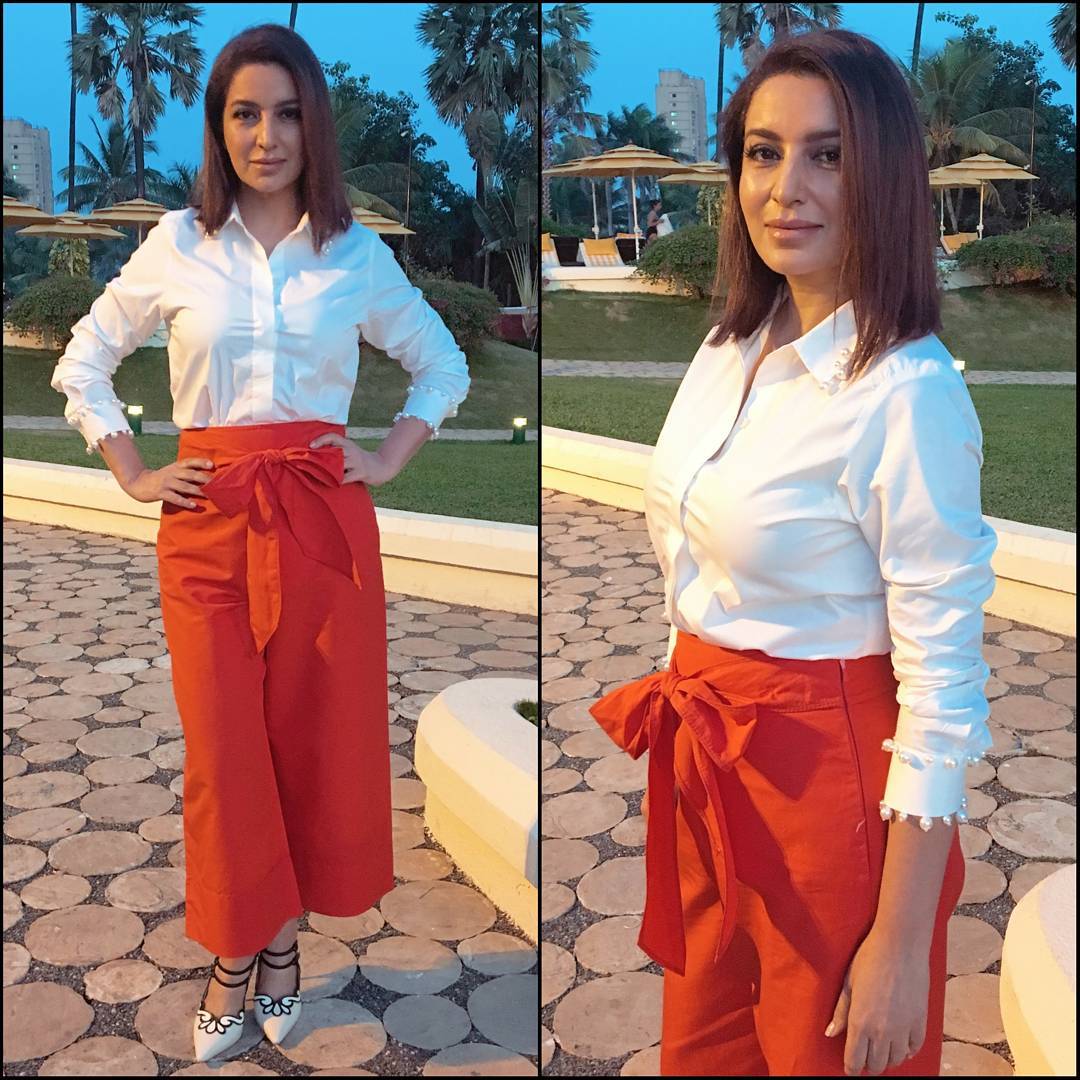 Tisca Chopra in This Red & White Ensemble Looks Too Awesome To Look Away