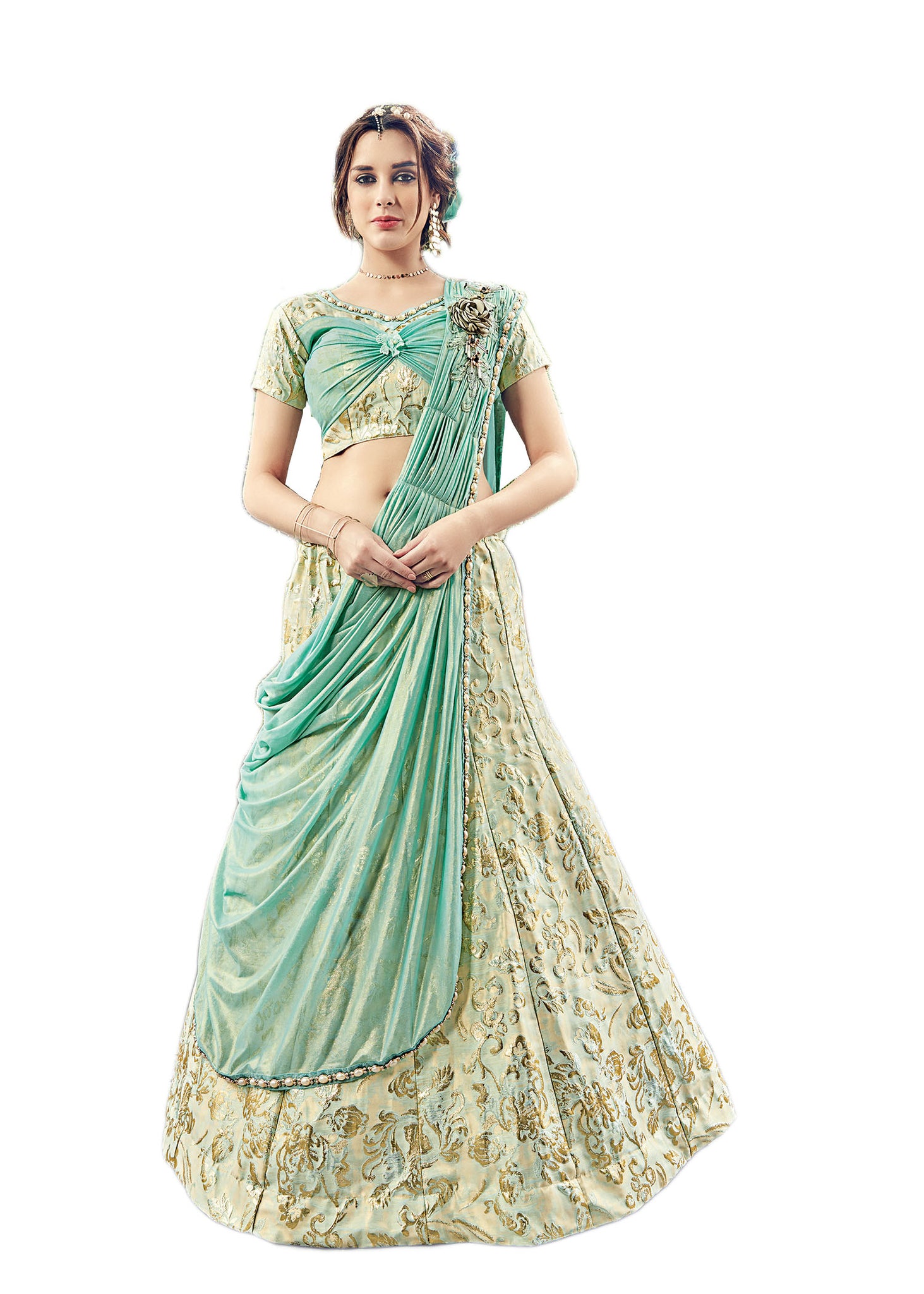 Western Lehenga Choli With Butterfly Style