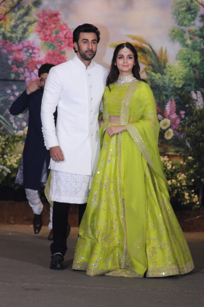 alia green lehenga